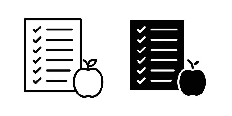 Diet plan icon modern style vectors set Stock Illustration