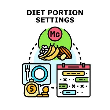 Diet plan program for healthy nutrition management Stock Illustration