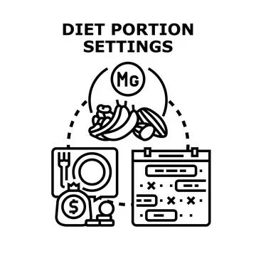 Diet plan program for healthy nutrition management Stock Illustration