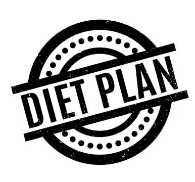 Diet Plan rubber stamp Stock Illustration