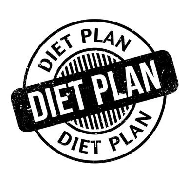Diet Plan rubber stamp Stock Illustration
