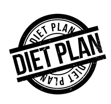 Diet Plan rubber stamp Stock Illustration