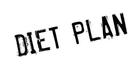 Diet Plan rubber stamp 스톡 일러스트