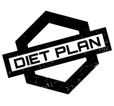 Diet Plan rubber stamp Stock Illustration