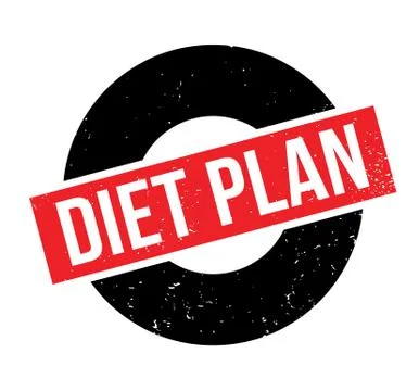 Diet Plan rubber stamp Stock Illustration