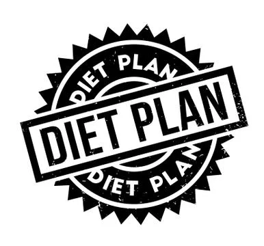 Diet Plan rubber stamp Stock Illustration