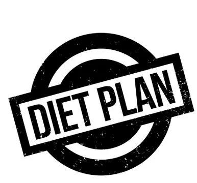 Diet Plan rubber stamp Stockillustratie