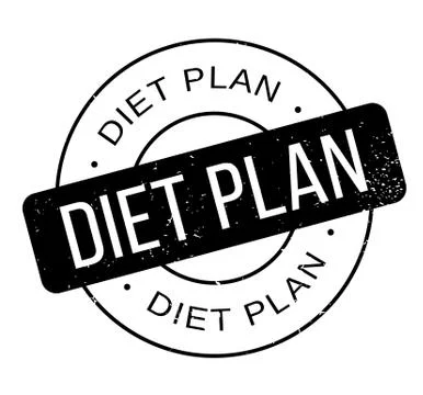 Diet Plan rubber stamp Stock Illustration