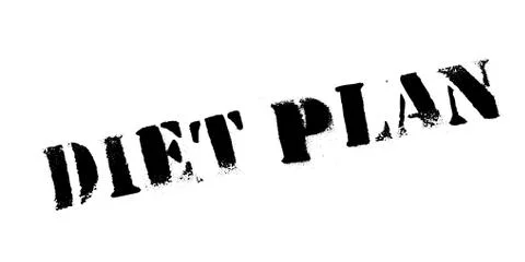 Diet Plan rubber stamp Stock Illustration