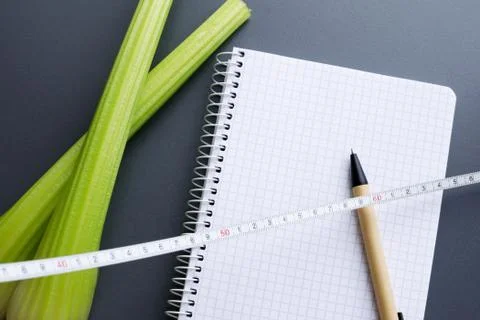 Diet plan top view Foto stock