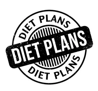 Diet Plans rubber stamp 스톡 일러스트