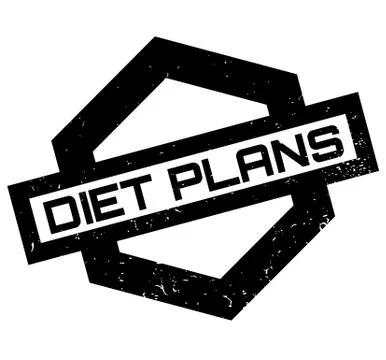 Diet Plans rubber stamp 스톡 일러스트
