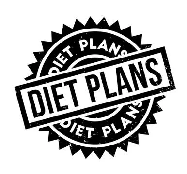 Diet Plans rubber stamp 스톡 일러스트