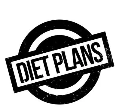 Diet Plans rubber stamp 스톡 일러스트