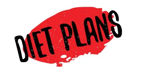 Diet Plans rubber stamp 스톡 일러스트