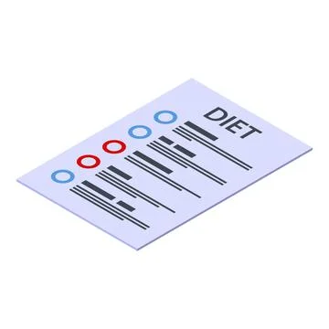 Diet program icon, isometric style Stock Illustration