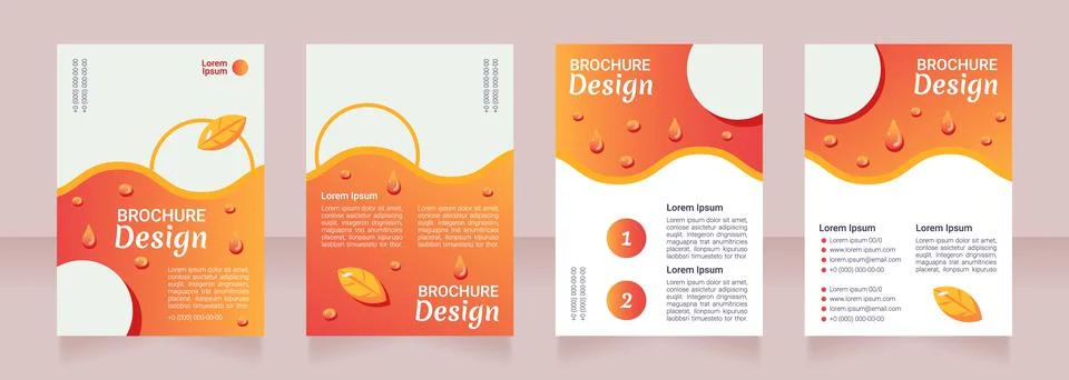 Diet program to lose weight blank brochure layout design Stock-Illustration