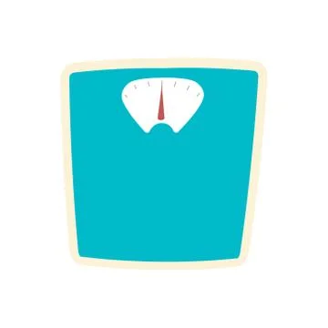 Diet scale in trendy flat style isolated. Stock Vector illustration. Illustrazione stock