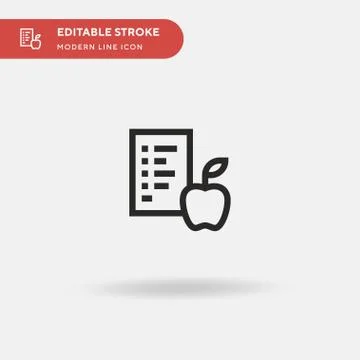 Diet Simple vector icon. Illustration symbol design template for web mobile U 스톡 일러스트