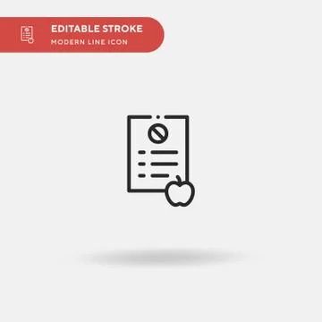 Diet Simple vector icon. Illustration symbol design template for web mobile U Stock Illustration