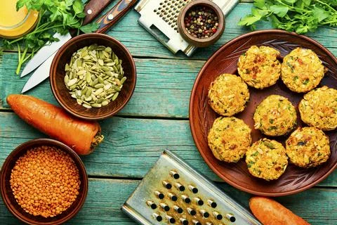 Diet vegetable cutlet Stock Photos