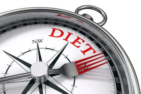 Diet the way indicated by concept compass Stock Illustration
