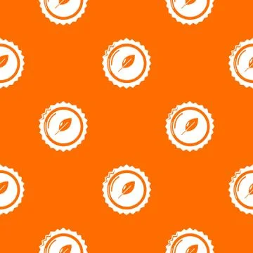Dietary drink cap pattern vector orange Stock Illustration