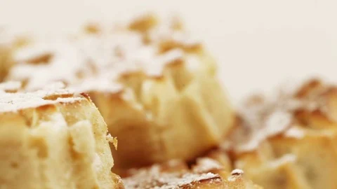 Dietary muffins with powdered sugar Stock Footage