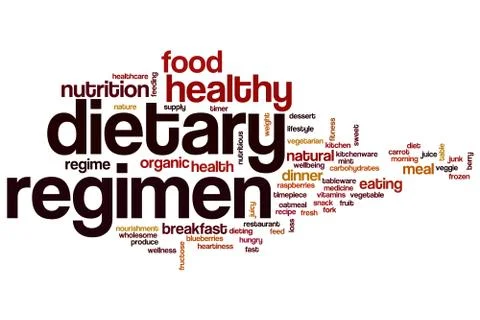 Dietary regimen word cloud Stock Illustration