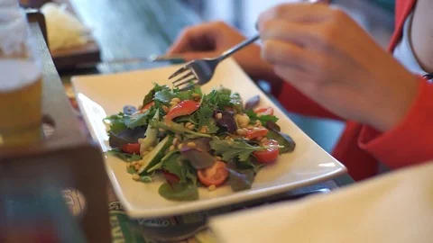 Dietary vegetable salad Stock Footage 79577653