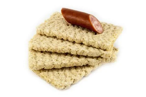 Dietetic bread on a white background Stock Photos