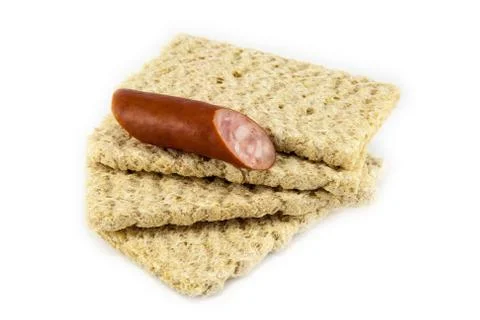 Dietetic bread on a white background Stock Photos