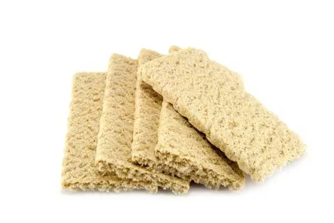 Dietetic bread on a white background Stock Photos