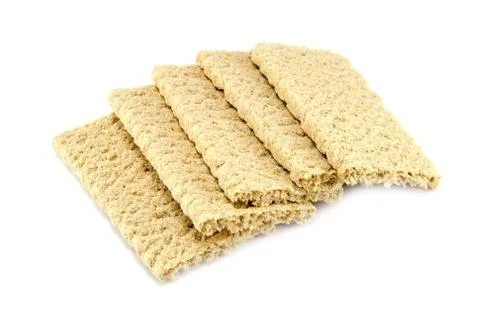 Dietetic bread on a white background Stock Photos