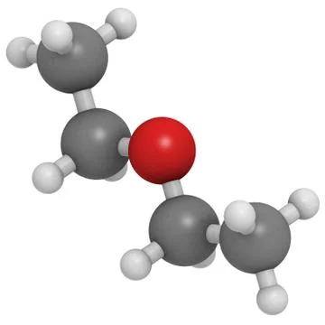 Diethylether (ether, ethoxyethane, et2o) molecule, chemical structure. 스톡 일러스트