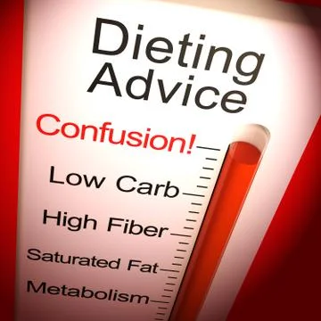 Dieting advice or diet tips to help lose weight - 3d illustratio Stock Illustration