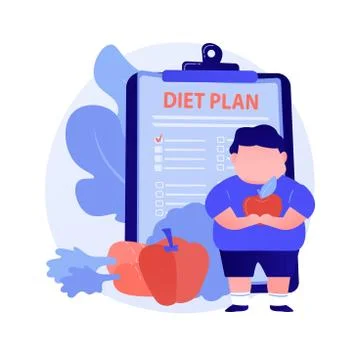 Dieting and overweight vector concept metaphor Stock Illustration
