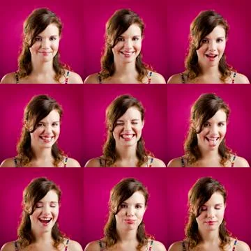 Diferent expressions Illustrazione stock