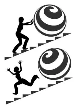 Difference between winner and loser Stock Illustration