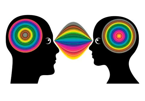 Difference in Color Perception Illustrazione stock