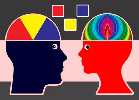 Difference in Creativity Stock Illustration