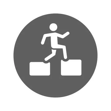 Difference, difficulties, disjunction icon Stock Photos