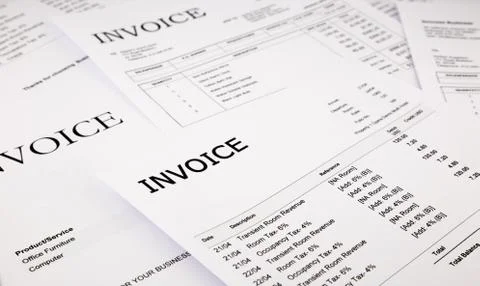 Difference invoices Stock Photos