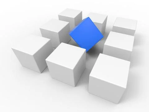 Difference means out of place or outsider Stock Illustration
