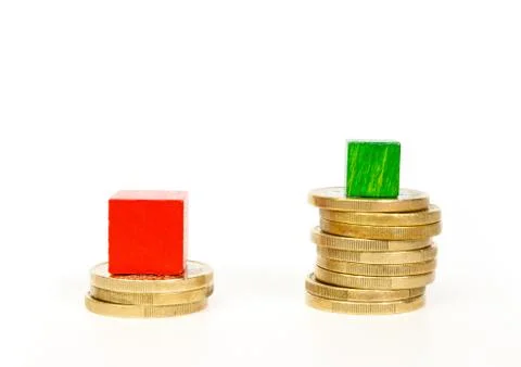 Difference in mortgage payments Stock Photos