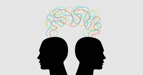 Difference of opinion (black + colorful + opposite face) Stock Footage 147441806