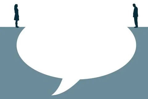 Difference opinion couple Stock Illustration