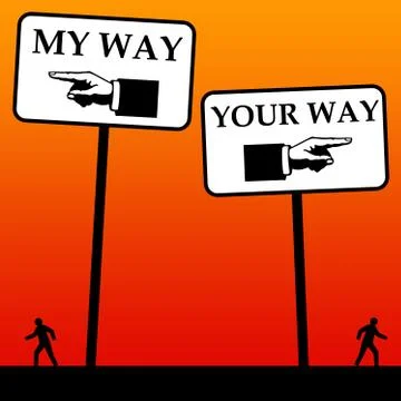 Difference of opinion Stock-Illustration