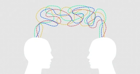 Difference of opinion (white + colorful + alpha) Stock Footage 147441572