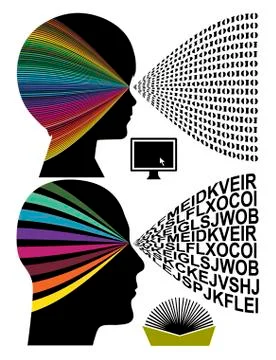 Difference in Processing Speed Stock Illustration